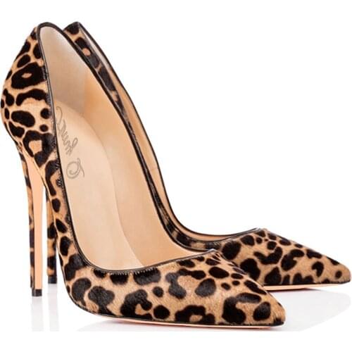 High Heels Leopard Print Shallow Mouth Womens Single Shoes Pointed Toe Thin Heel Pumps Concise Party Office Ladies Shoes Sandal