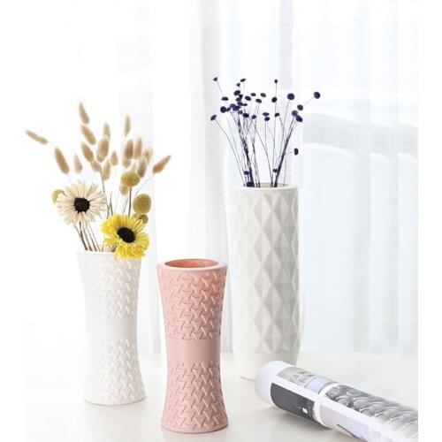 Plastic Vase European Style Home Decoration Vase Anti-ceramic Plastic Unbreakable Wedding Dried Flowers Hydroponic Plants