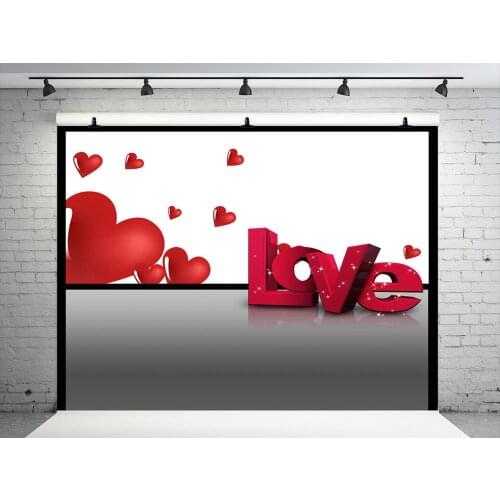 VinylBDS 10x10ft Valentine 'S Day Backgrounds For Photo Studio Love Heart Photo Background Photography Backdrop Photo Booth