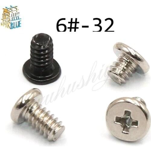 50X Black or Silver UNC Flat head hard disk screw CM6#-32*3.5/5/6 case screw