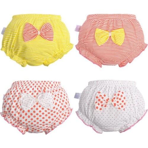 1Pc New bow Baby Cotton Underwear Panties Girls Cute Underpants Shorts Summer Shorts 0-7 years old girl children