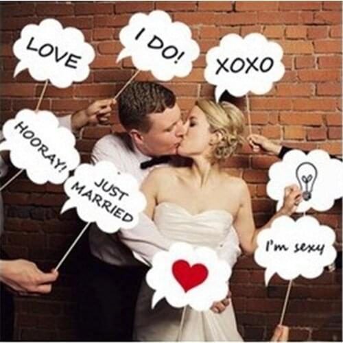 11pcs Creative Wedding Photo Props Bridesmaid Groomsmen Team Cloud Modeling Photo Props Hen Party Decoration Props Wedding Decor