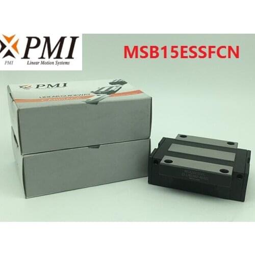 4pcs/lot Original Taiwan PMI MSB15E-N MSB15ESSFCN linear guideway sliding block Carriage for CO2 laser machine MSB15E