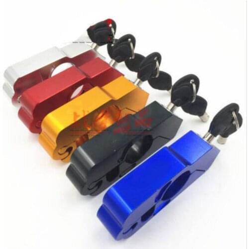 Motorcycle CNC Aluminum Handlebar Grip Brake Lever Throttle Security Lock Hi-Q