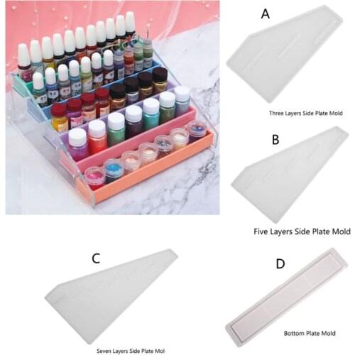 ANGELADY Jewelry Resin Pigment Bottle Storage Silicone Molds Bottle Display Rack Trays Epoxy Casting Molds Art Craft Tools