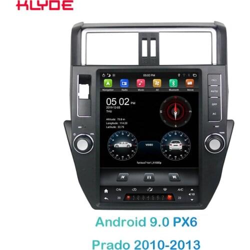 KD-12106 Klyde full touch screen Android 9.0 car stereo player mirror link car entertaimment system for Prado 2010-2013