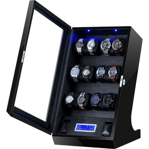 Automatic Watch Winder Box Uhrenbeweger Mechanical Display 12+2 Slots Male watch Automatic