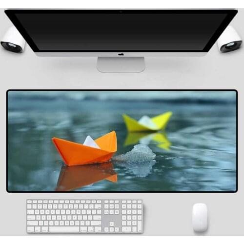 Mairuige Landscape Ice and Snow Lake Paper Boat Large Game Mouse Pad Computer Notebook XXL Large Mouse Pad Desk Anime Mouse Pad