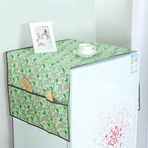 New Flamingo pattern Refrigerator Dust Proof Cover Muti-Functional Fridge Pouch Organizer Storage Bags Dual Purpose Kitchen Tool