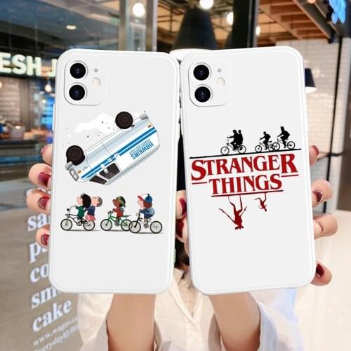 PUNQZY Soft TPU Shell Cover Strange Thing Case For iPhone XR 6 7 8 Plus XS Max XR 11 PRO MAX Cute Flower Story Popular TV Series