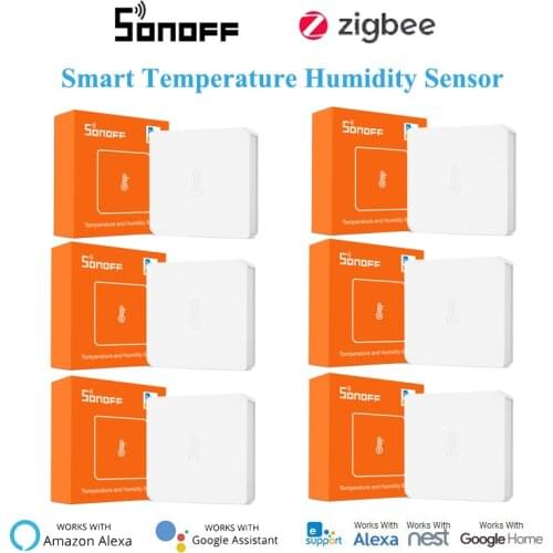1-30pcs SONOFF Zigbee SNZB-02 Smart Temperature Humidity Sensor Real-Time Sync APP Support eWeLink ZBBridge Alexa Google Home