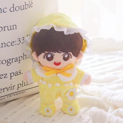 20cm Doll Baby Clothes Cute Sweater Plush Hat Doll Body-Shape Childrens Gifts Birthday Present Plush Toy Accessories