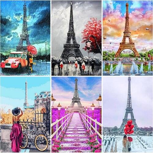 DIY Tower 5D Diamond Painting Full Square/Round Drill Resin Landscape Diamont Embroidery Cross Stitch Home Decor Wall Art Gift