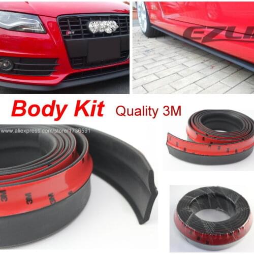 Lyudmila Car Bumper Lip For Audi A3 S3 RS3 1996~2015 Body Kit / Front / Rear Skirt Spoiler / Bumper Deflector Rubber Strip