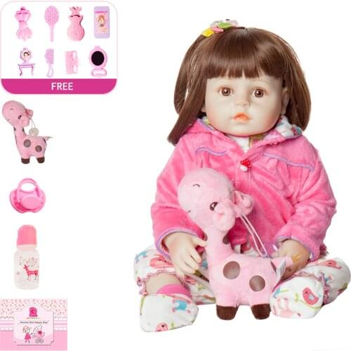 Hoomai 48cm Boneca Reborn Baby Dolls Kids Birthday Christmas Gift Cloth Body Bebe Reborn Kids Lovely Baby Gift Kids Toys