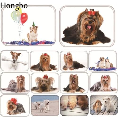 Hongbo Fashion Cute Animal Door Mat Entrance Door Flannel Cute Dogs Pets Cozy Carpets Home Decor Kitchen Mats