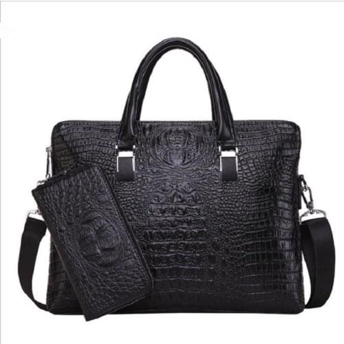 2021 new arrival fake leather crocodile grain briefcase,Business case,Laptop bags 8112