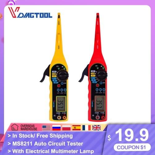 New Digital Multimeter Power Electric Circuit Multi-function Auto Electrical Multimeter Lamp Car Repair tool LCD detector MS8211