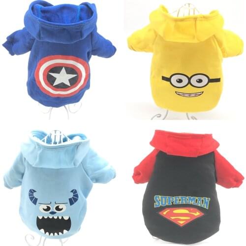 Cartoon Solid Dog Hoodie Pet Dog Clothes For Dogs Coat Jacket Cotton Ropa Perro French Bulldog Clothing For Dogs Pets Clothing