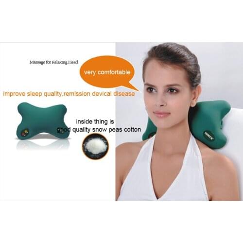 Wholesale healthy care products Neck shoulder Massager Bone Shape Electric Nap Pillow car back Massage Pillow Adjustable Pillow