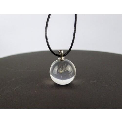 Dried Flower glass ball pendants Hand Made Long necklace for women lovers #FY311