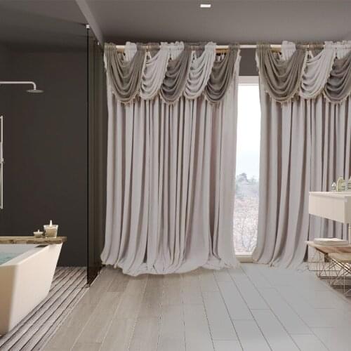Custom Curtains of Living Room Modern Sheer Kitchen Cortinas Luxury Tulle Drape Panel Waterfall Valance Voile Window Treatment