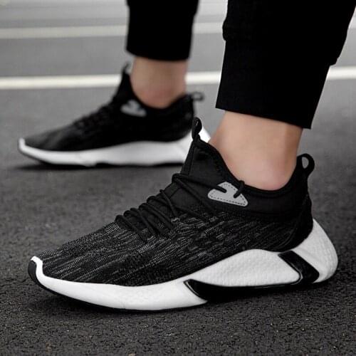 Casual Men Shoes Sport Flats Fashion Shoes for Men Summer Spring Comfortable Shoes Men Black White Sneaker Men Sock Trainer