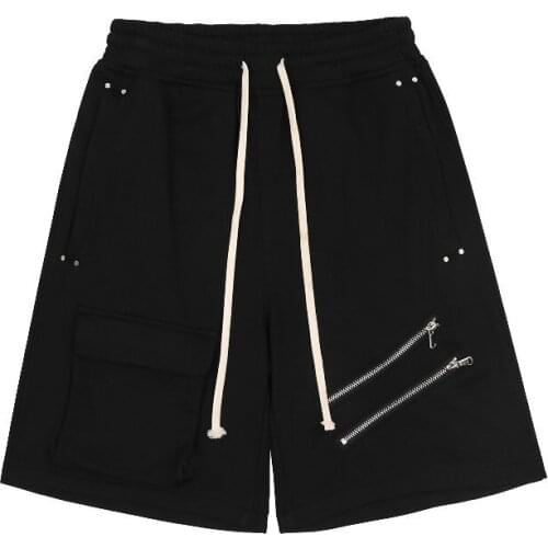 Owen Seak Men Casual Short Harem Gothic Style Mens Clothing Sweatpants Summer Women High Street Loose Black Short Size XL