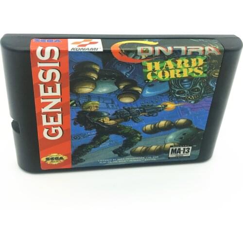 Contra Hard Corps English Patched For Sega Mega Drive &r Genesis System 16 Bit MD Games Card