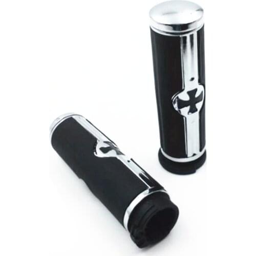 1" 25mm Handlebar Cross Hand Grips W/ Throttle Boss Motorcycle For Harley Dyna Electra Glide Fatboy Ducati KTN Bmw Triumph