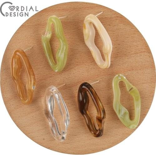 Cordial Design 18x36MM 100pcs DIY Making/Jewelry Findings & Components/Acrylic Bead/Marble Effect/Hand Made/Earrings Accessories