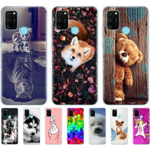 Silicon Case For Huawei HONOR 9A Case 6.3" Painted Soft TPU Phone Cover On Honor 9A 9 A MOA-LX9N Back Protective Coque Bumper