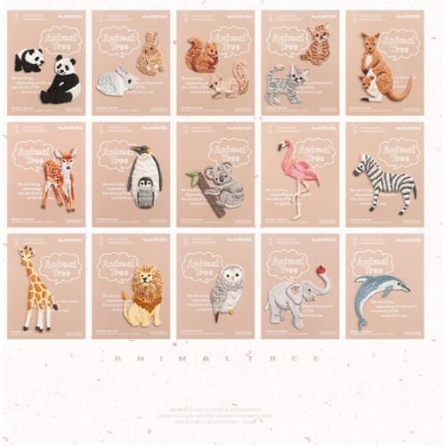 Cute Panda Sheep cat dog patch Cute babys clothing patches small backpack decoration small cartoon applique iron on patches