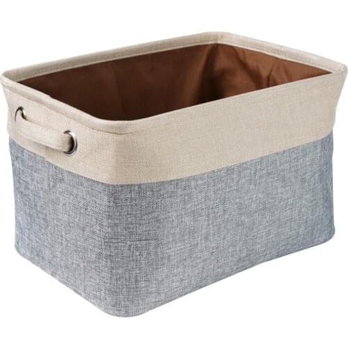 Dog Toy Storage Basket Canvas Foldable Linen Pet Clothes Shoes Organizer Home Storage Box Pet Clothes Shoes Case Bins
