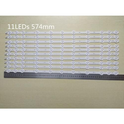 New original)5set=10pcs 11LED 575mm LED backlight for VESTEL 32 inch NDV REV1.1 LC32LD145K VES315WNDL-01 VES315WNDS-2D-R02 N02