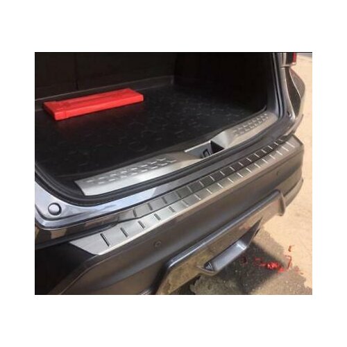 Outer + Inner Rear Bumper Protector Sill Plate Cover 2pcs For Toyota C-HR 16-19