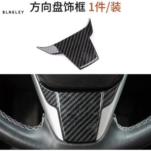 1pc ABS carbon fiber grain steering wheel decation cover for 2016-2018 HONDA CIVIC MK10