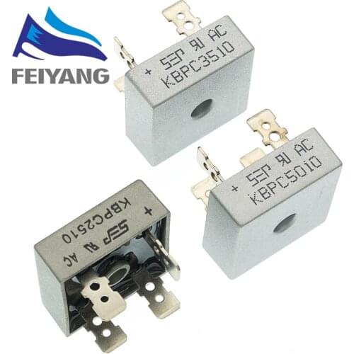 1PCS KBPC5010 50A 1000V/KBPC2510 25A 1000V/KBPC3510 35A 1000V Diode Bridge Rectifier KBPC5010/KBPC2510/KBPC3510