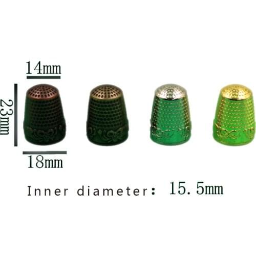 1pc cross stitch sewing cloth DIY accessories retro pure copper top hat thickened thumb protection thimble finger cot