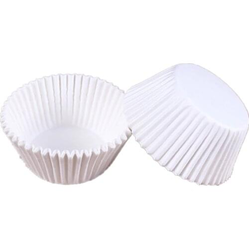 100pcs Pure White Cupcake Paper Liners Muffin Cases Cup Cake Baking Egg Tarts Tray Kitchen Accessories Pastry Decorating Tools