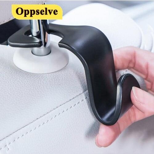 2Pcs Universal Car Seat Back Hook Car Accessories Interior Backseat Headrest Hangers Storage Holder for Car Bag Cloth Decoration