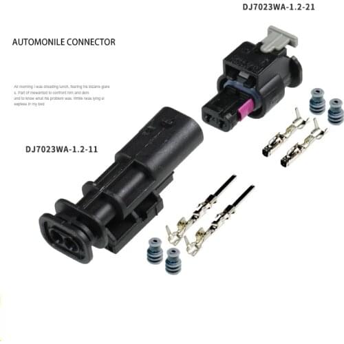 20 Set Connecteur d'injecteur de carburant étanche, 2 broches, prise de capteur d'impact pour VW Audi 0-2112986-1 1-1718643-1