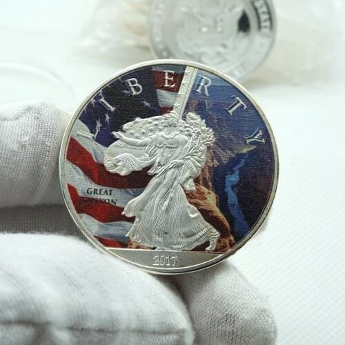 2017 Liberty American Eagle Commemorative Grand Canyon United States of America Coin Souvenir Party Gifts for Boys Girls Adults