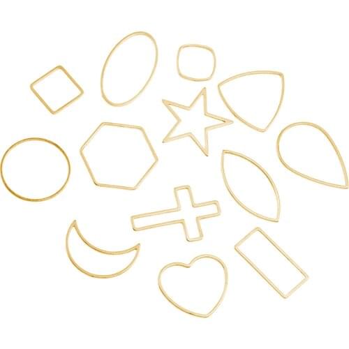 30Pcs Stainless Steel Various Shape Connector Charms Pendant DIY For Earring Jewelry Makings Accessory Findings