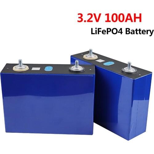 3.2V 100Ah Battery 3.2V LiFePO4 Battery Pack Large Capacity for DIY 12V 24V 48V Electric Car RV Solar Energy Storage System