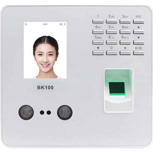 ZK BK100 Biometric Fingerprint Face Facial Recognition Time Attendance TCP/IP USB Time Clock Record Office Attendance System