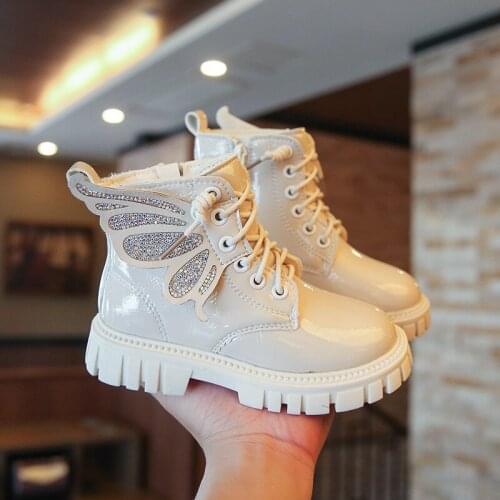 Little Girls Martin Boots 2021 Autumn Children baby High-top Soft-soled Side Zipper Boots Students Low-tube Toddler Short Boots