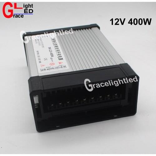 DC12V LED Outdoor Rainproof Power Supply 33A 400W LED Driver Lighting Transformers