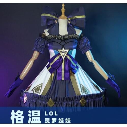 Hot Game LOL Gwen Cosplay Costume Anime Lingluo Doll Cosplay Clothing Full Set Female Sizes XS-XXL 2021 New