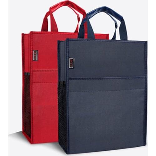 Multifunctional File Bag Waterproof Multi-layer Water Bottle Pocket Learning Student Bag File Handbag